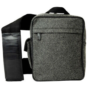 Prada men's body bag in grey wool